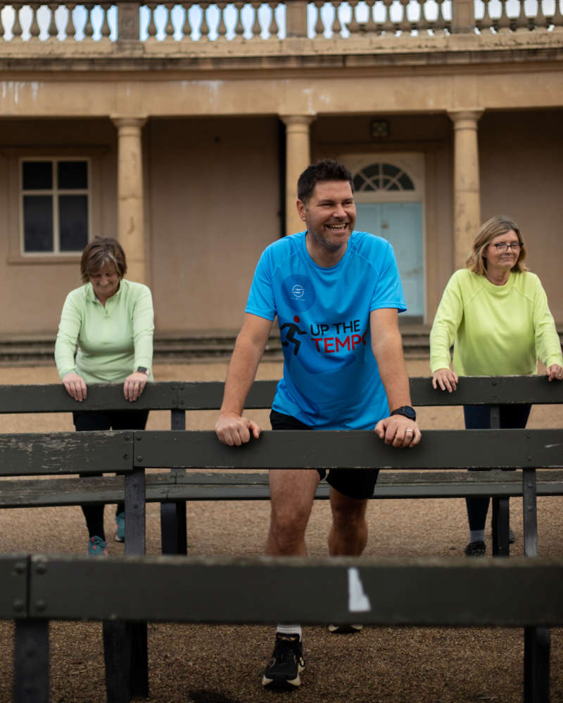 Group warm up stretches